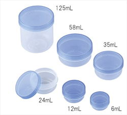 Hộp đựng thuốc mỡ bảo vệ tia cực tím AS ONE 8-1463-04, Màu xanh lam trong suốt 35mL, 100 chiếc